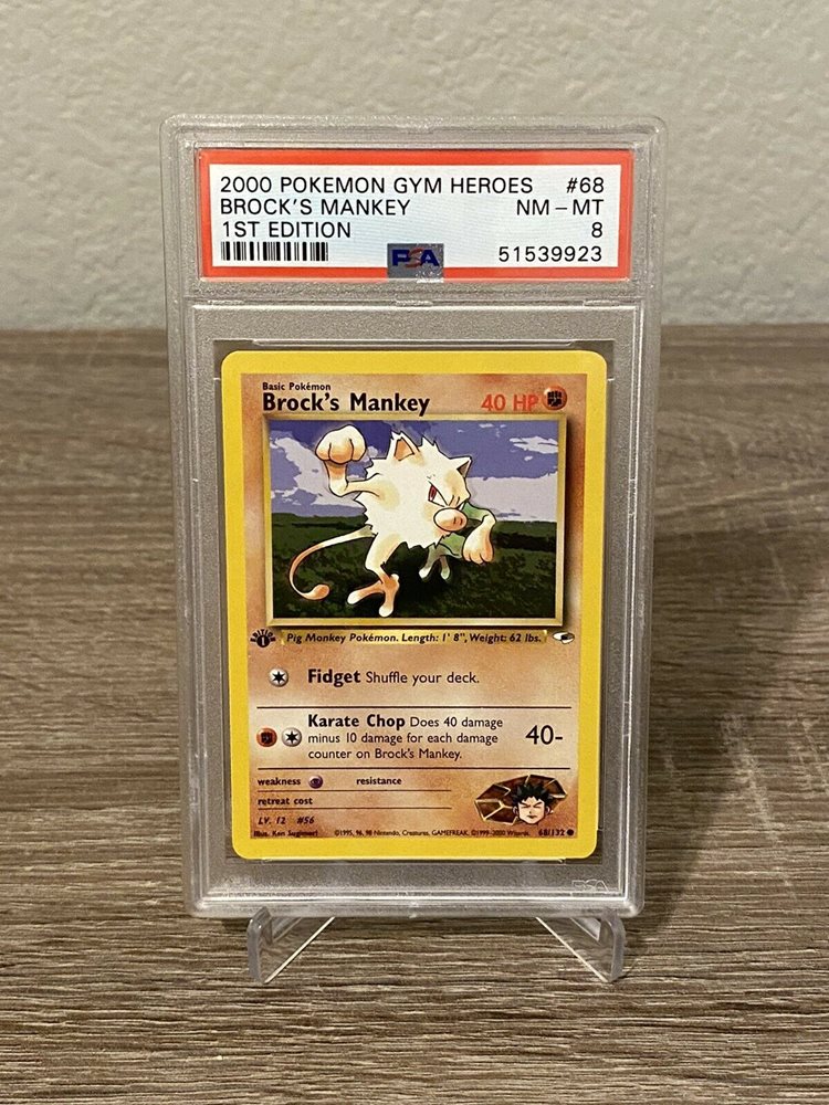 mankey pokemon card 1999 Topps Pokemon Tv #56 Mankey PSA 8 – Aloha Card Shop main image 1