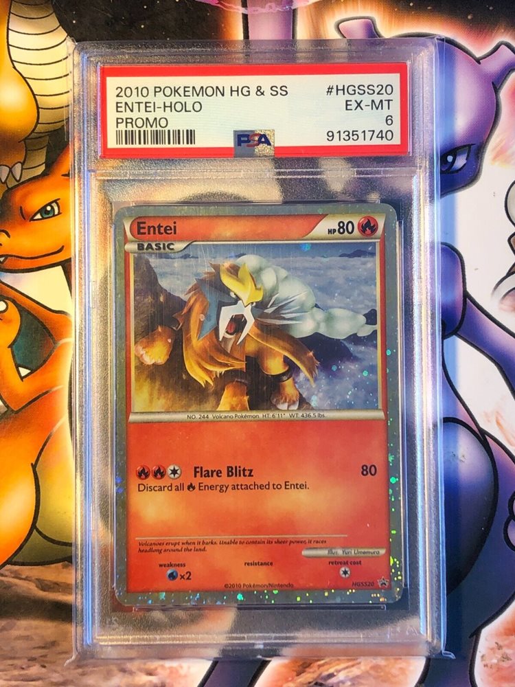 first grade teaching cards Entei Pokémon Movie 3 Promo PSA Mint 9 main image 0