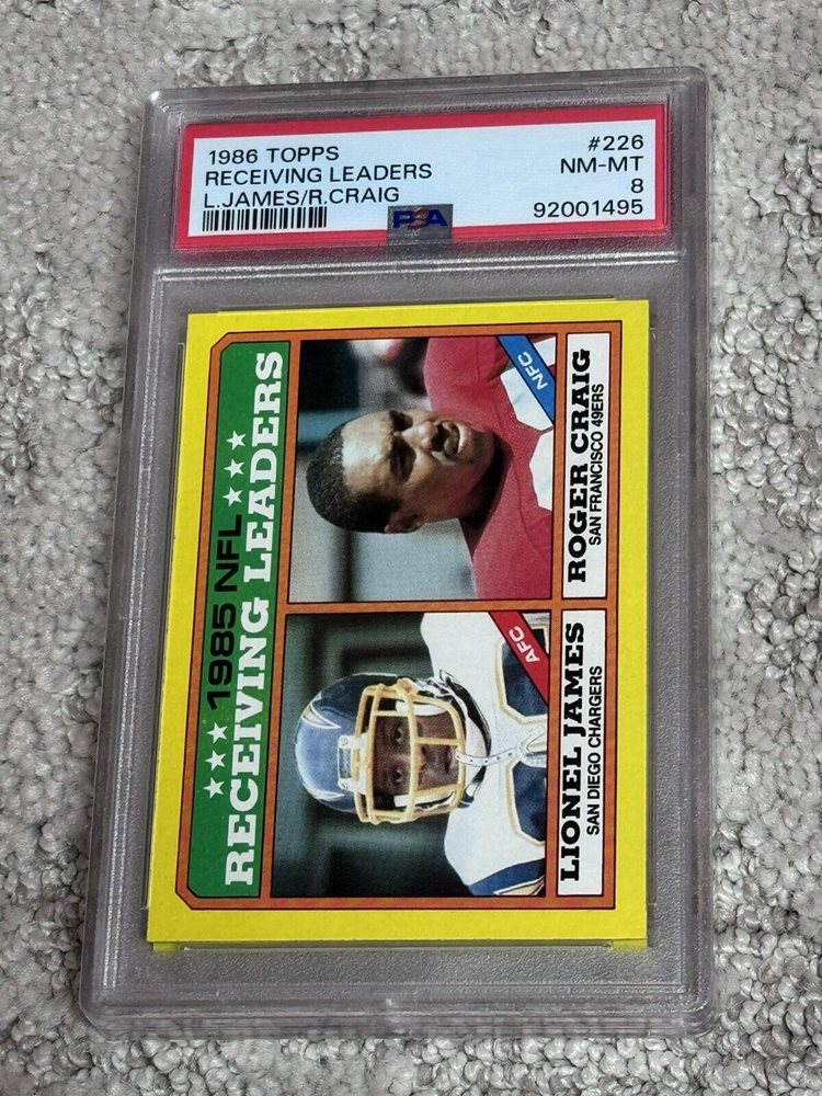 Auction Prices Realized Football Cards 1986 TOPPS Receiving Leaders