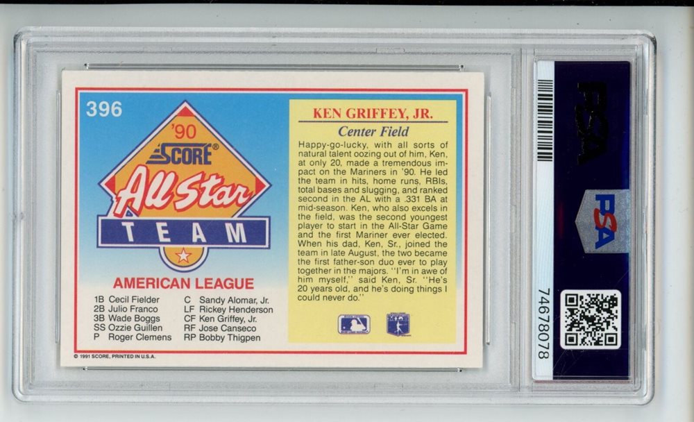 Ken griffey jr score all star sales