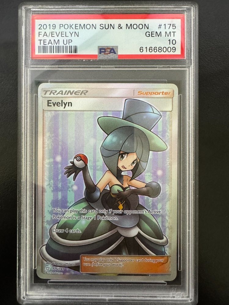evelyn pokemon card PSA 9 Full Art Trainer (Graded Card) Trainer Form Evelyn 2019 Sun & Moon: