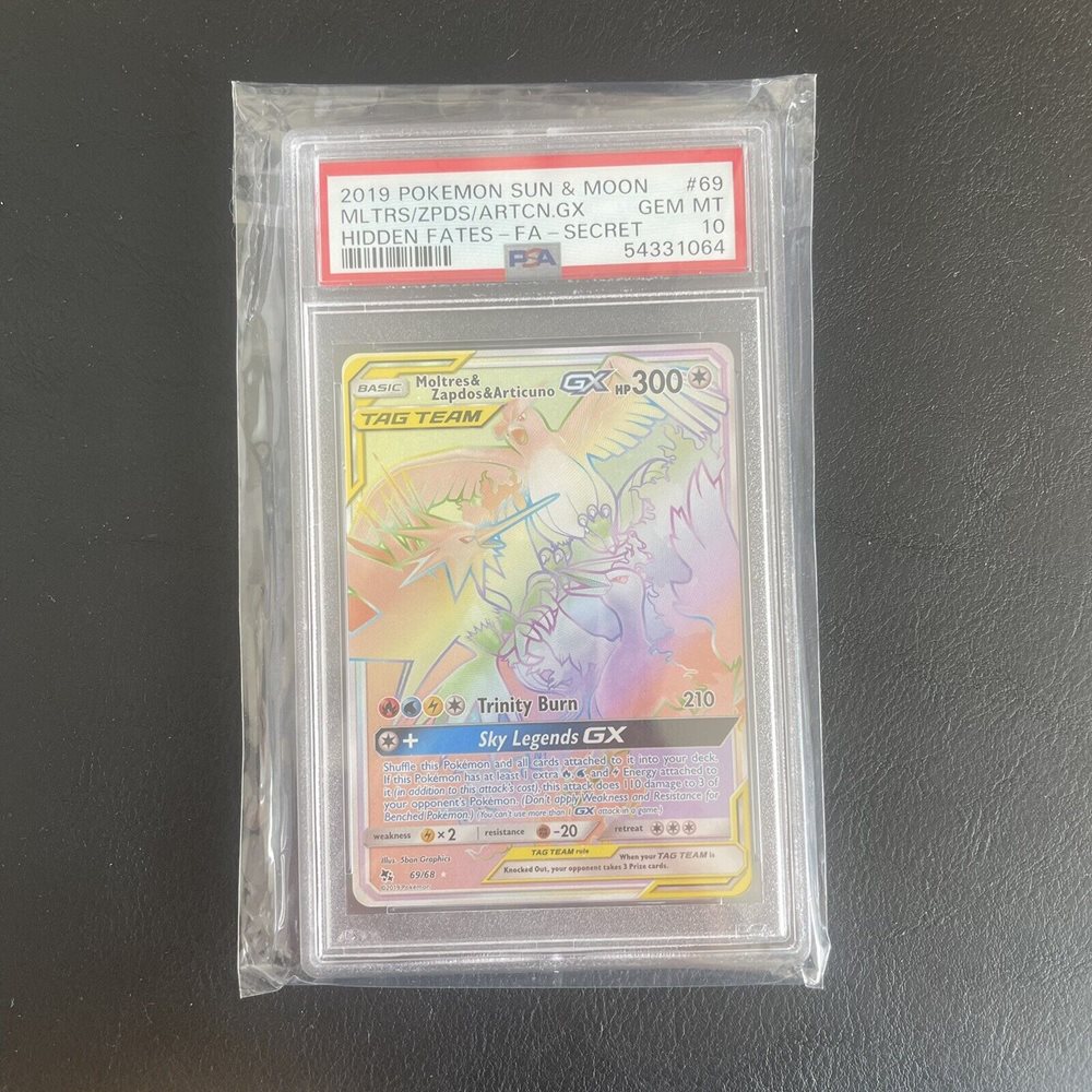Auction Prices Realized Tcg Cards 2019 Pokemon Sun & Moon Hidden Fates Full  Art/Moltres & Zapdos & Articuno GX SECRET