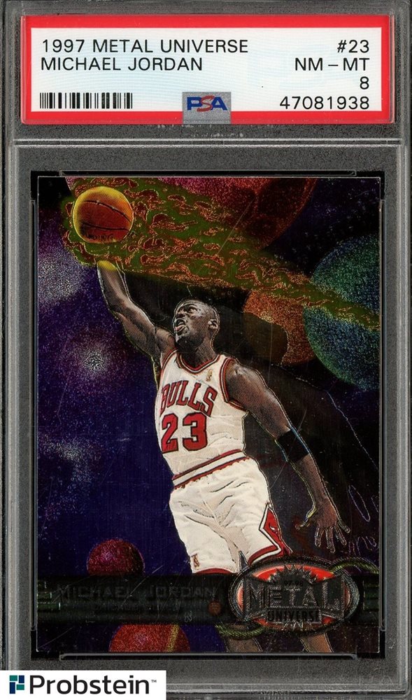 人気1997-98 l Universe PSA 8マイケル・ジョーダン Auction Prices Realized Basketball Cards 1997 METAL UNIVERSE
