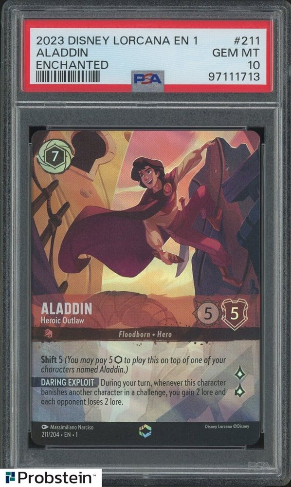 Lorcana ロルカナ アラジン エンチャンテッド PSA10