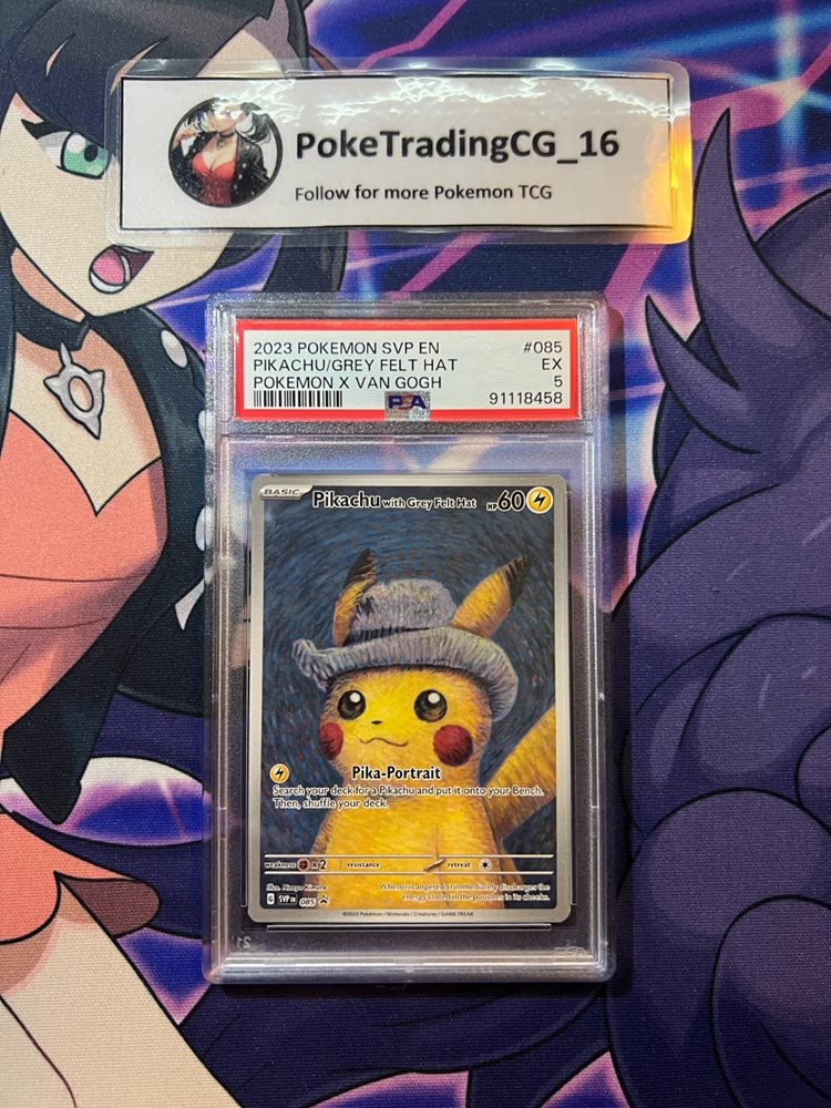 2023 Pokémon Pikachu with Grey Felt Hat Pikachu With Grey Felt Hat 085 Promo Card Pokemon Van Gogh