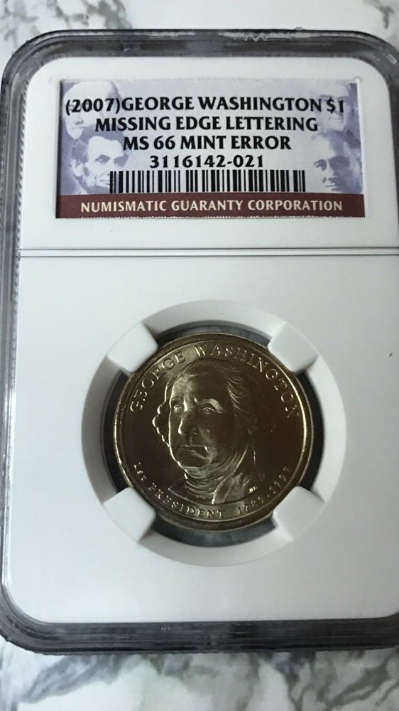 2008 $1 Andrew Jackson Presidential Dollar MS 66 NGC Missing Edge Lettering