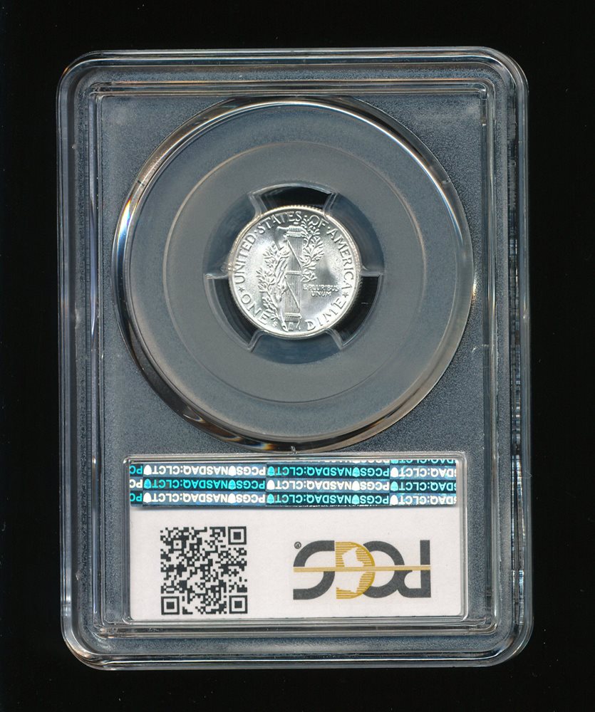 1944-S Mercury Silver Dime 10C PCGS MS 65 Full Band (FB), MS65FB