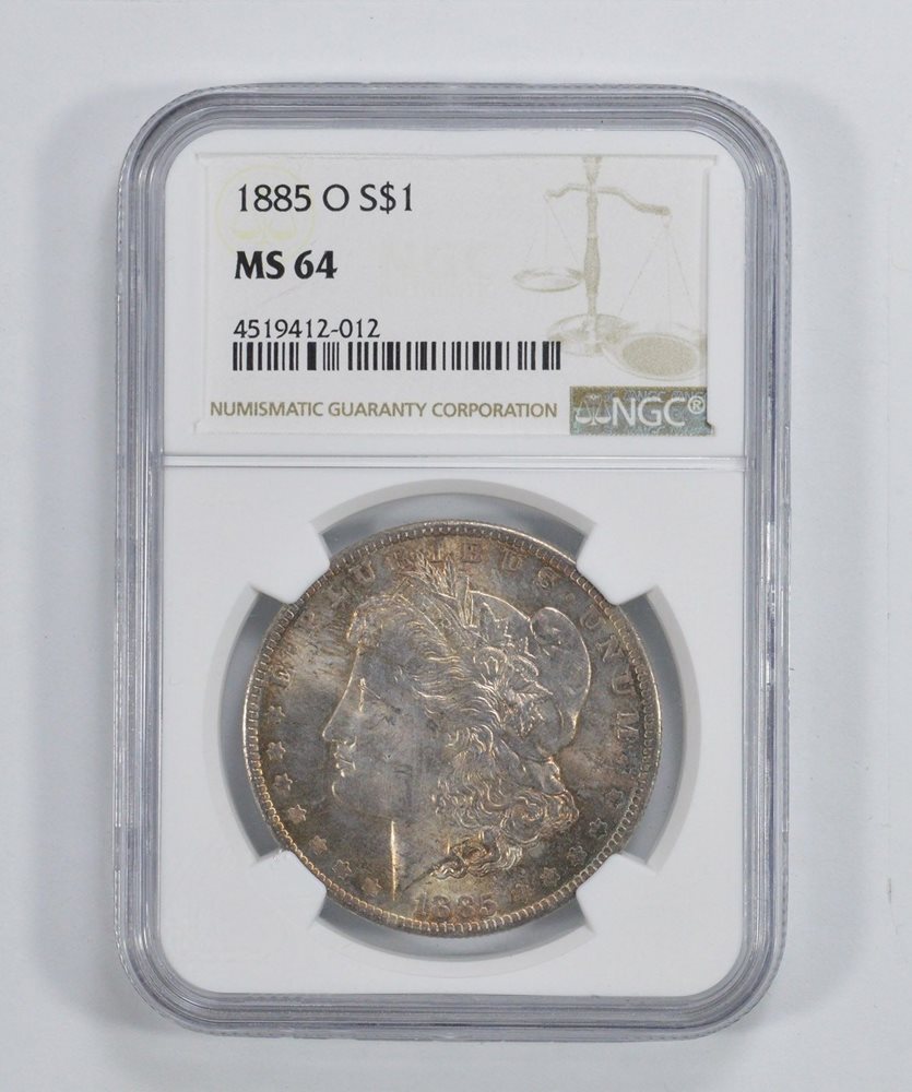 MS-64 1885-O Morgan Silver Dollar - Graded by NGC *962, MS64 MS-64 1885-O Morgan Silver Dollar - Graded by NGC *962, MS64
