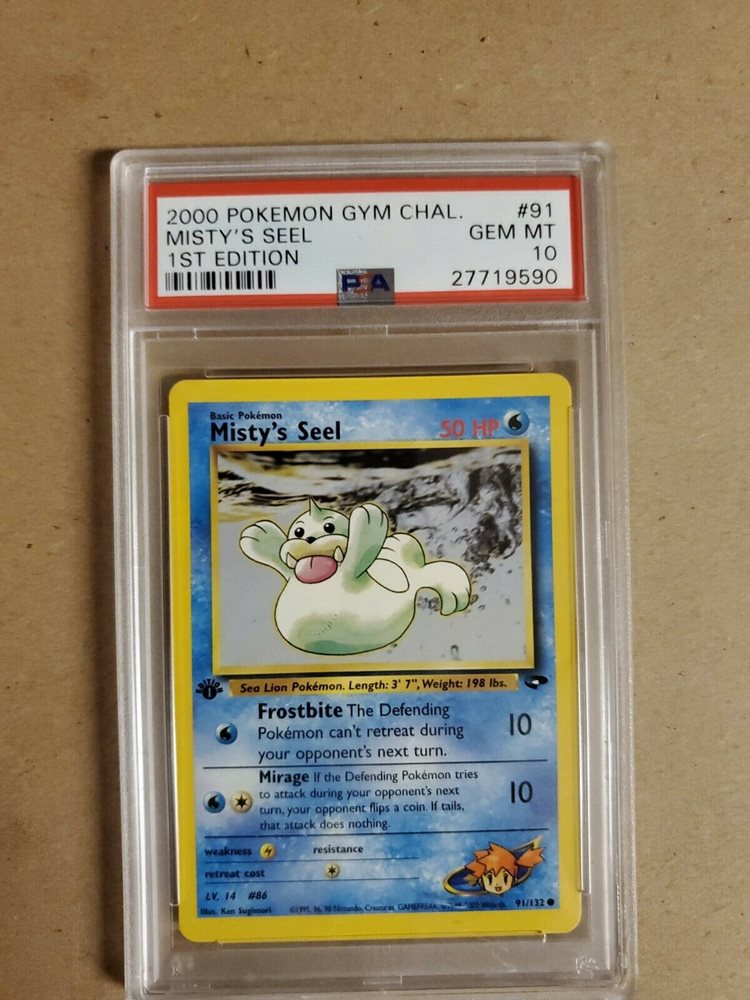 seel pokemon card value Misty's Seel 88/132 Gym Heroes Common Pokémon Card NM main image 0