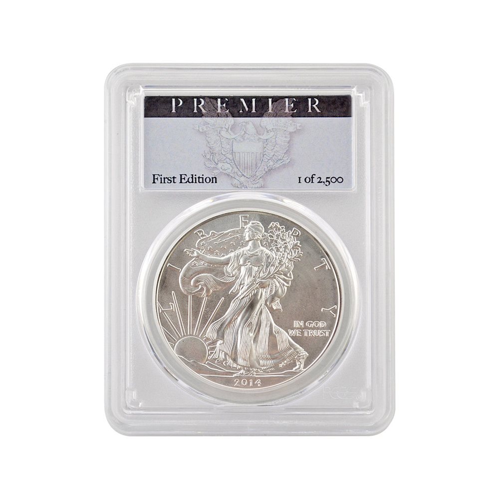 2014-W PCGS PR70DCAM シルバーイーグル 2014-W Burnished Silver Eagle PCGS SP70 - Bullion Shark