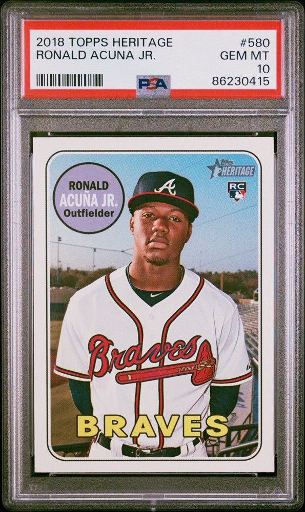 【psa10】2018 topps heritage acuna jr　ルーキー ronald-acuna-jr-atlanta-braves