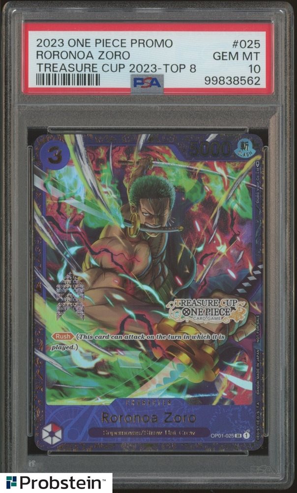 ワンピース カードゲーム PSA10 Roronoa Zoro TOP8 2023 ONEPIECE EN PSA10 2023 One Piece Promo Treasure Cup Top 8 #025 Roronoa