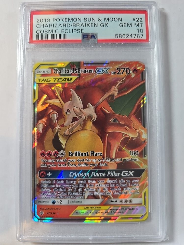 pokemon cards charizard and braixen Charizard & Braixen-GX (Hyper Rare)