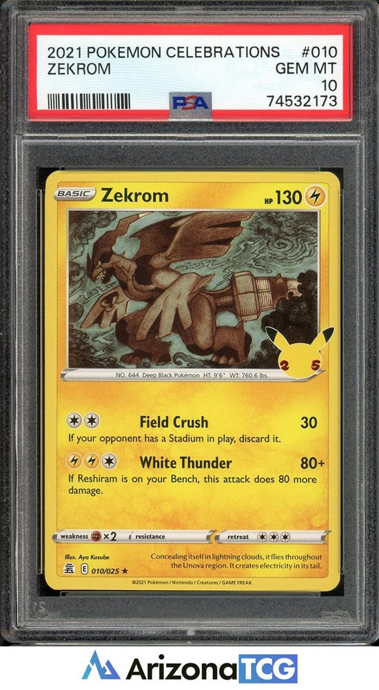Auction Prices Realized Tcg Cards 2021 POKEMON CELEBRATIONS Zekrom