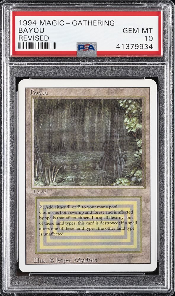 マジック：ザ・ギャザリング 1994 Magic: The Gathering Bayou PSA 7 Auction Prices Realized Tcg Cards 1994 MAGIC THE GATHERING REVISED