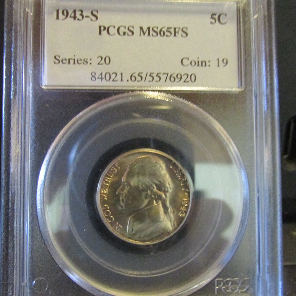 1943-D Jefferson Nickel PCGS MS63 Nice Golden Tone