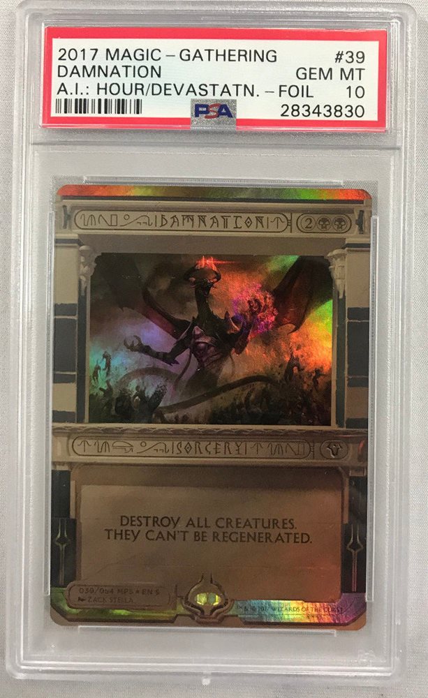 PSA9】滅び/Damnation マスターピース foil MPS（Foil】《滅び