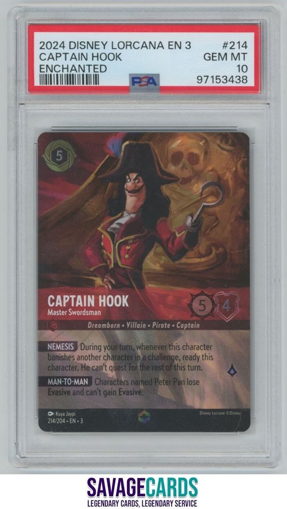 PSA10DISNEY LORCANAキャプテン・フックエンチャンテッド772 Psa10Disney Lorcana Captain Hook Enchanted 772 | eBay