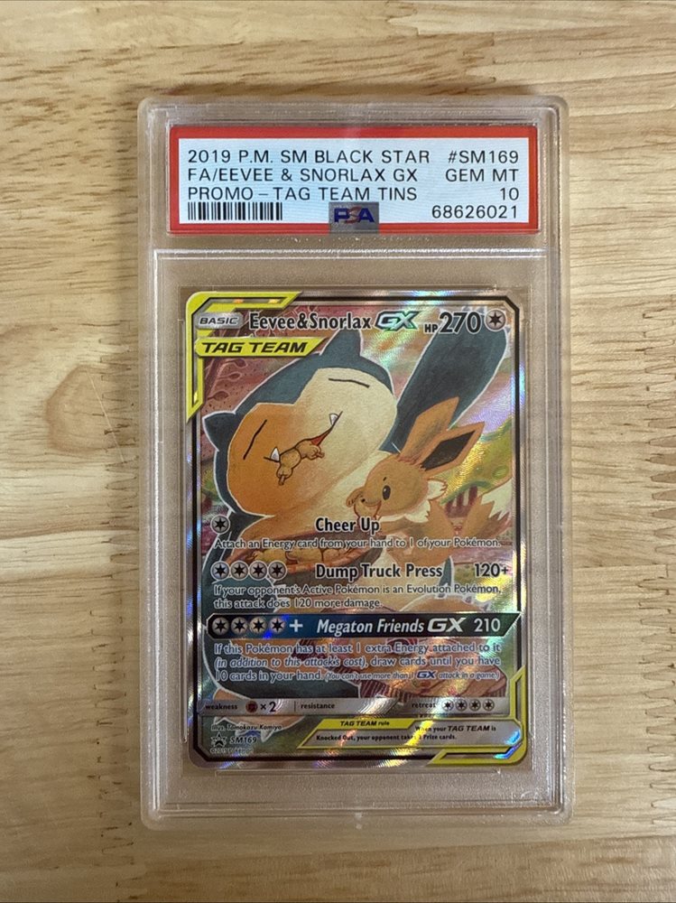 【PSA10】イーブイ＆カビゴンGX/Eevee & Snorlax プロモ PSA 10 Eevee & Snorlax GX 297/SM-P Promo Tag Bolt 2018