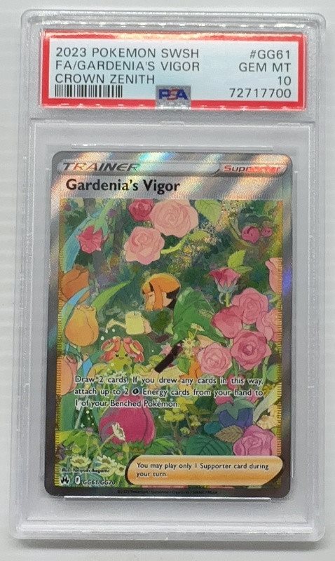 Gardenia’s Vigor SR psa10 PSA 10 Gardenia's Vigor SR Full Art Trainer 078/067 s10D