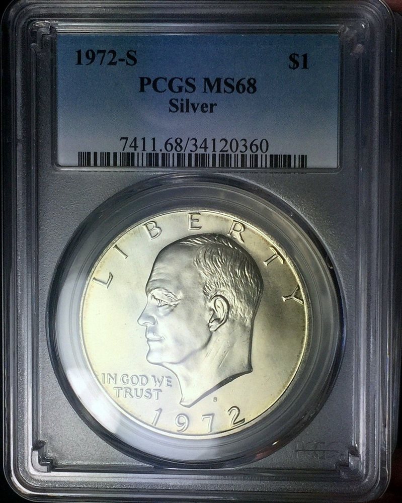 1972-S PCGS MS68 Eisenhower Dollar Silver Ike, MS68 - PCGS Auction