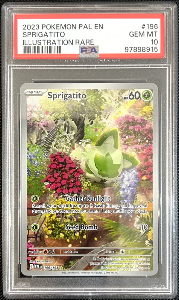 【psa10】2023 ポケモンカード SPRIGATITO GEM MT 10 PSA 10 Pokemon Card Sprigatito AR 075/073 sv1a HOLO GEM MINT