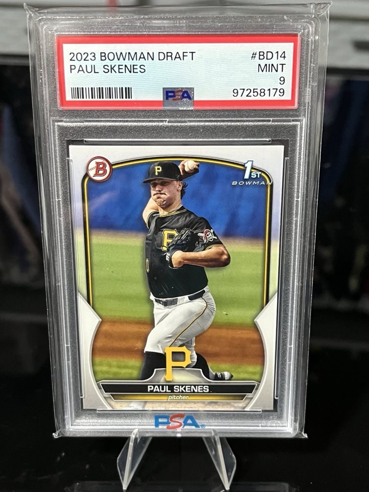 Topps Now 179 2023 BOWMAN DRAFT 1ST PAUL SKENES BD14 PSA 10