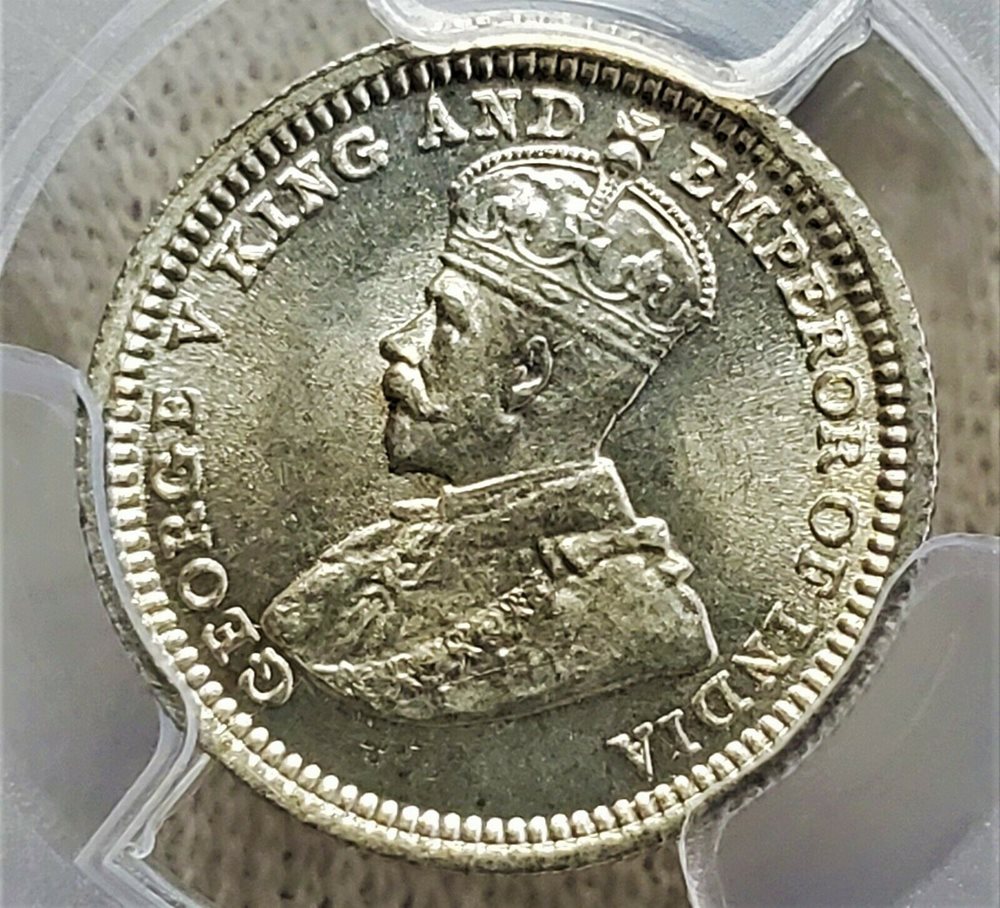5 Cents 1933 Proof George V Hong Kong (China) Very Rare Only