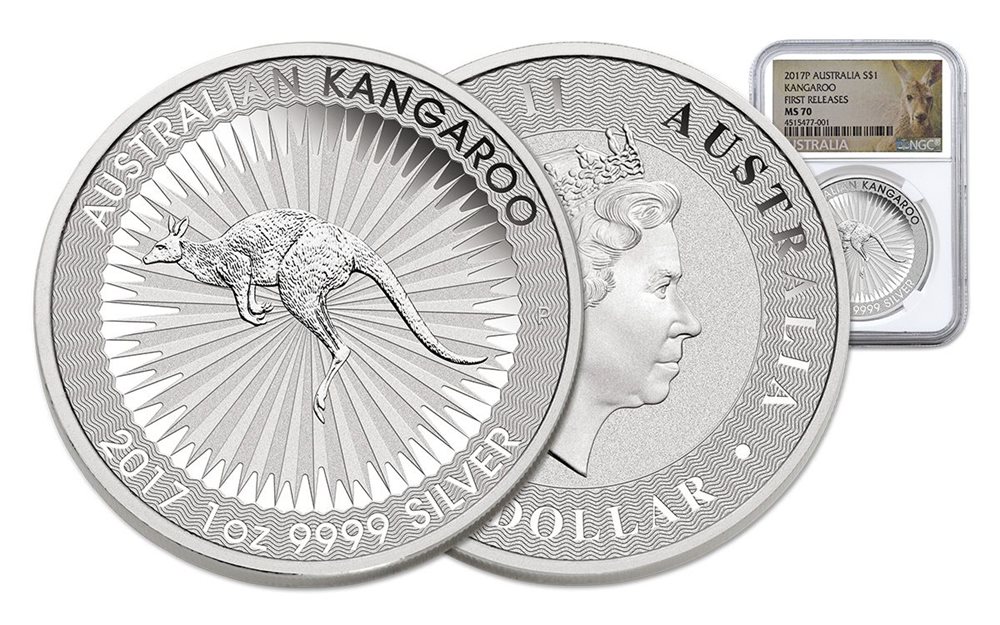 NGC MS70 2018 P Australia Silver Kangaroo 1 oz $1