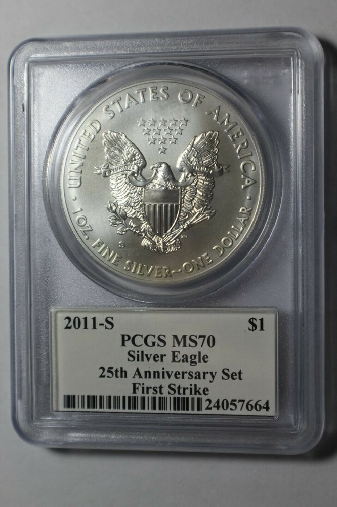 Mercanti 2011-S 1oz Burnished American Silver Eagle MS70 PCGS