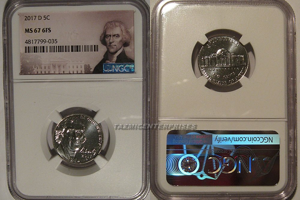 2018 P Jefferson Nickel 5c NGC MS 67 6FS Full Steps