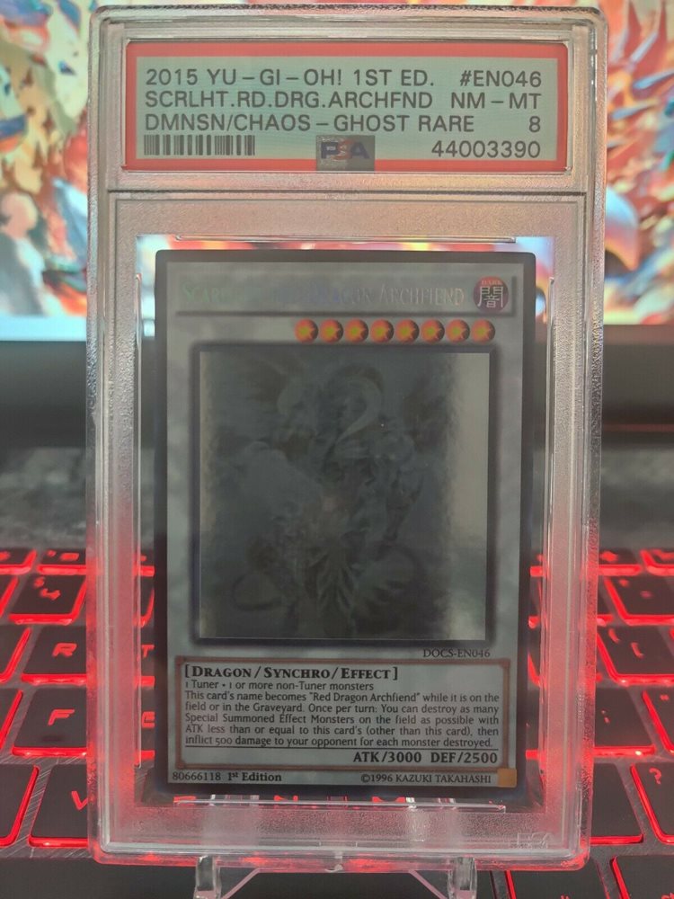 Auction Prices Realized Tcg Cards 15 Yu Gi Oh Dimension Of Chaos Scarlight Red Dragon Archfiend 1st Edition Ghost Rare