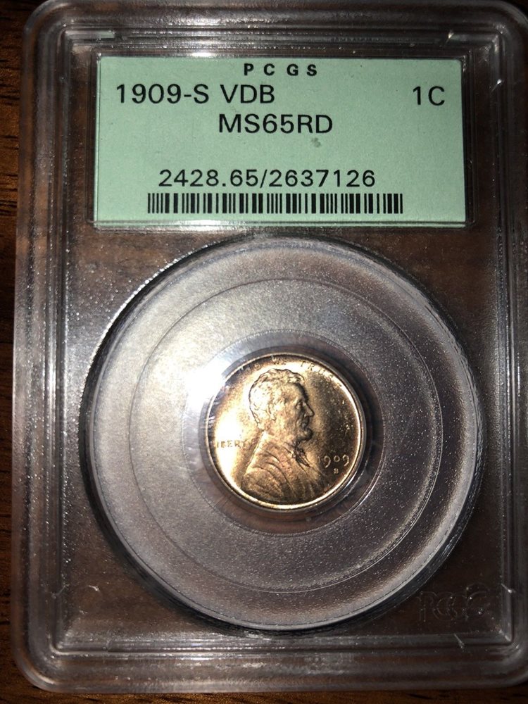 1909-S VDB PCGS MS 65 RD Lincoln Head Cent Penny, MS65RD - PCGS