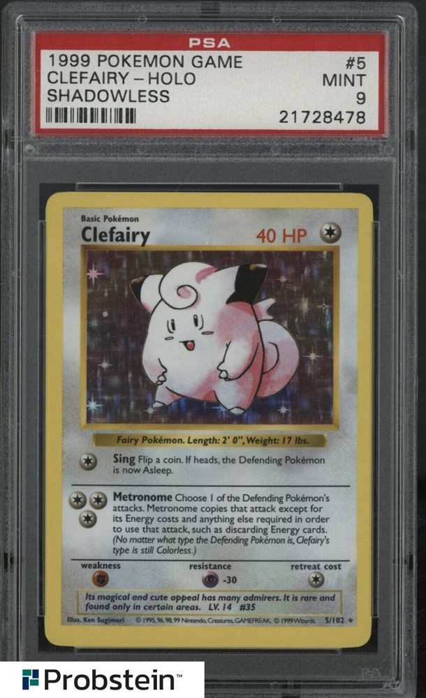 Auction Prices Realized Tcg Cards 1999 POKEMON GAME Clefairy