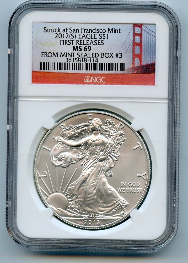 2012-S PCGS PR69 2 PC Proof Silver Eagle Set Blue Label DCAM /& Rev PR 75 Anni