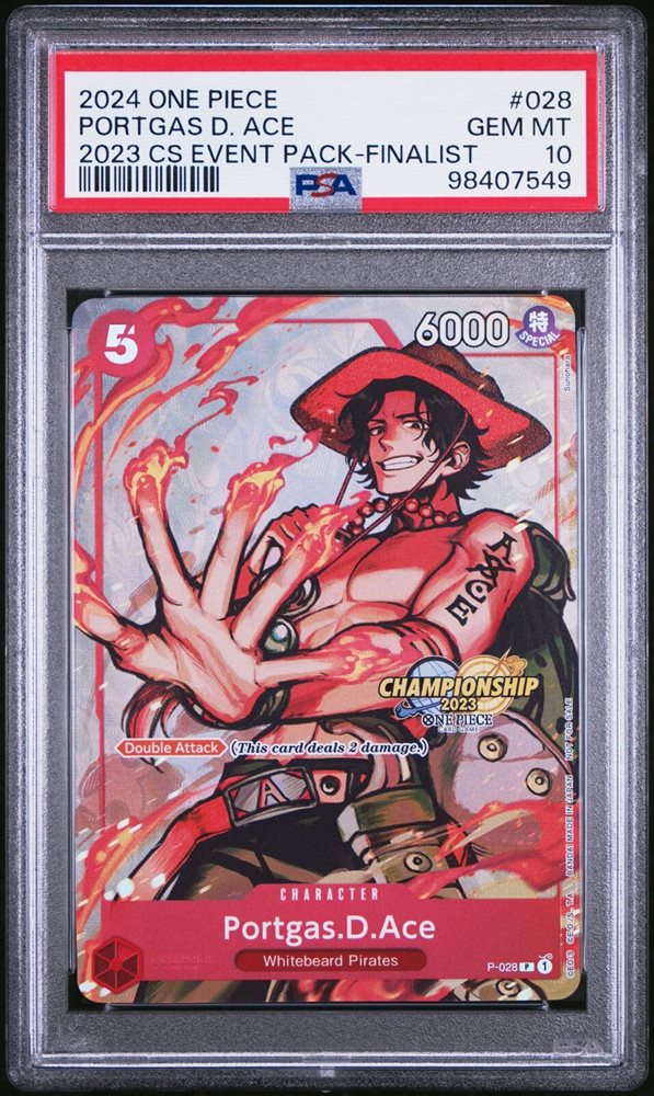 ONE PIECE - 【PSA10】ポートガス・D・エース チャンピオンシップ2023・CS2023 英語版 PROMO P-028 ONE PIECE - 【PSA10】ポートガス・D・エース チャンピオン
