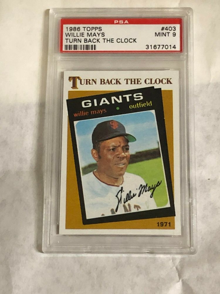 Auction Prices Realized Baseball Cards 1986 Topps Willie Mays Turn Back