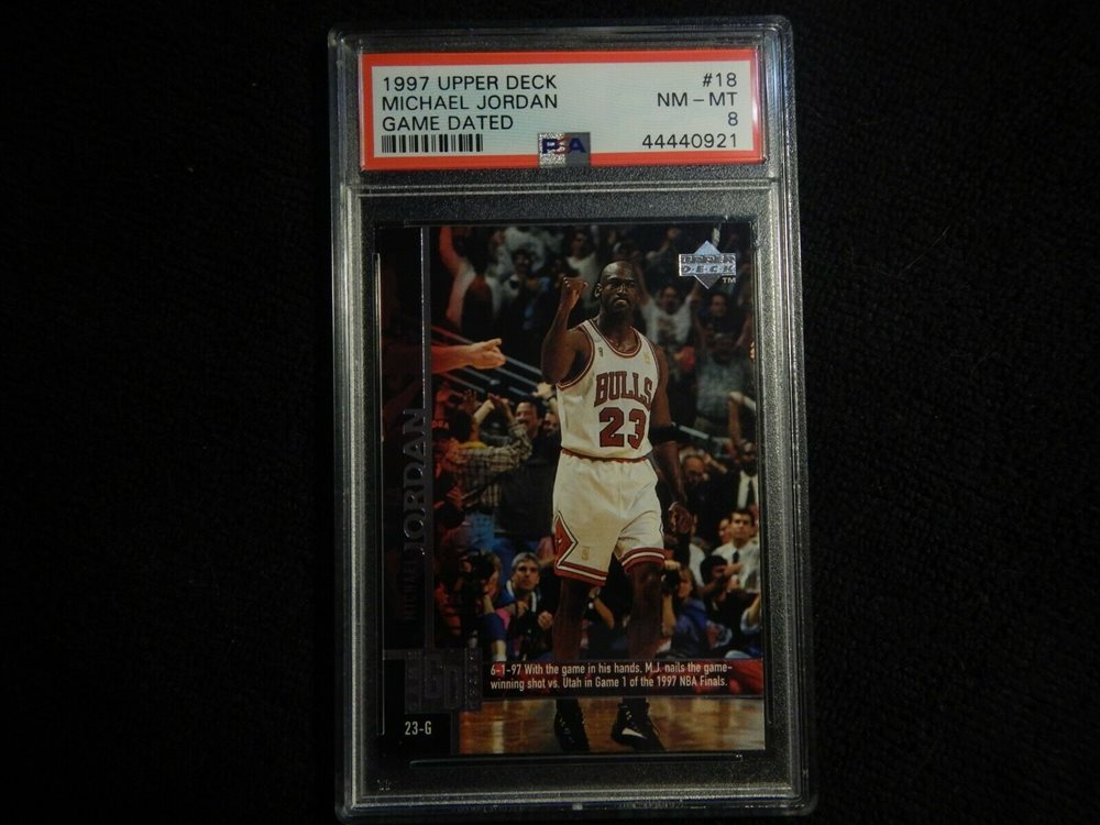 1997 Upper Deck Teammates Michael Jordan #T7 PSA 8 Chicago Bulls GOAT HOF