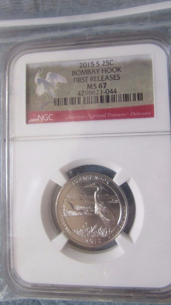 2015 S BOMBAY HOOK QUARTER NGC MS67 FIRST RELEASES FR, MS67 - PCGS