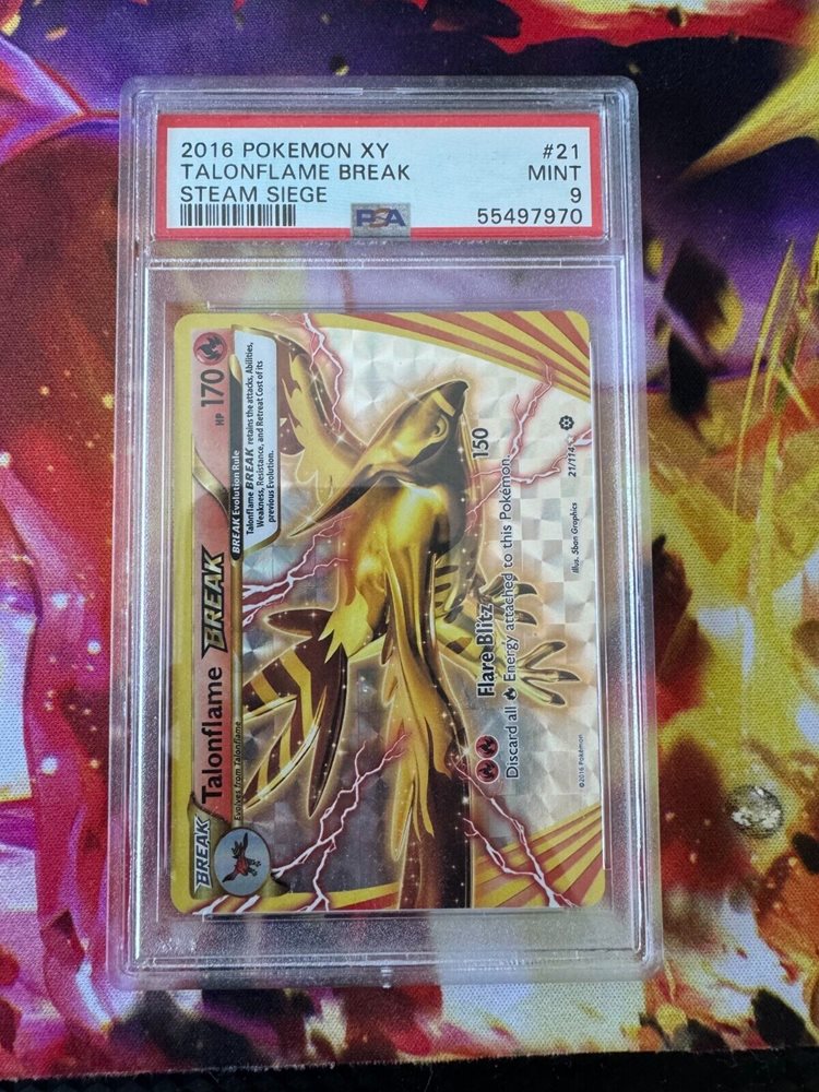 Pokemon Talonflame BREAK Holo Card - XY Steam Siege 21/114, Rare BREAK Rarity