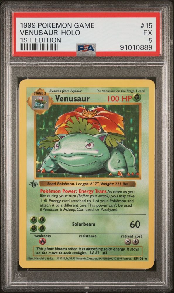 英語版初期　ポケモンカード　Venusaur shadowless holo Auction Prices Realized Tcg Cards 1999 POKEMON GAME Venusaur