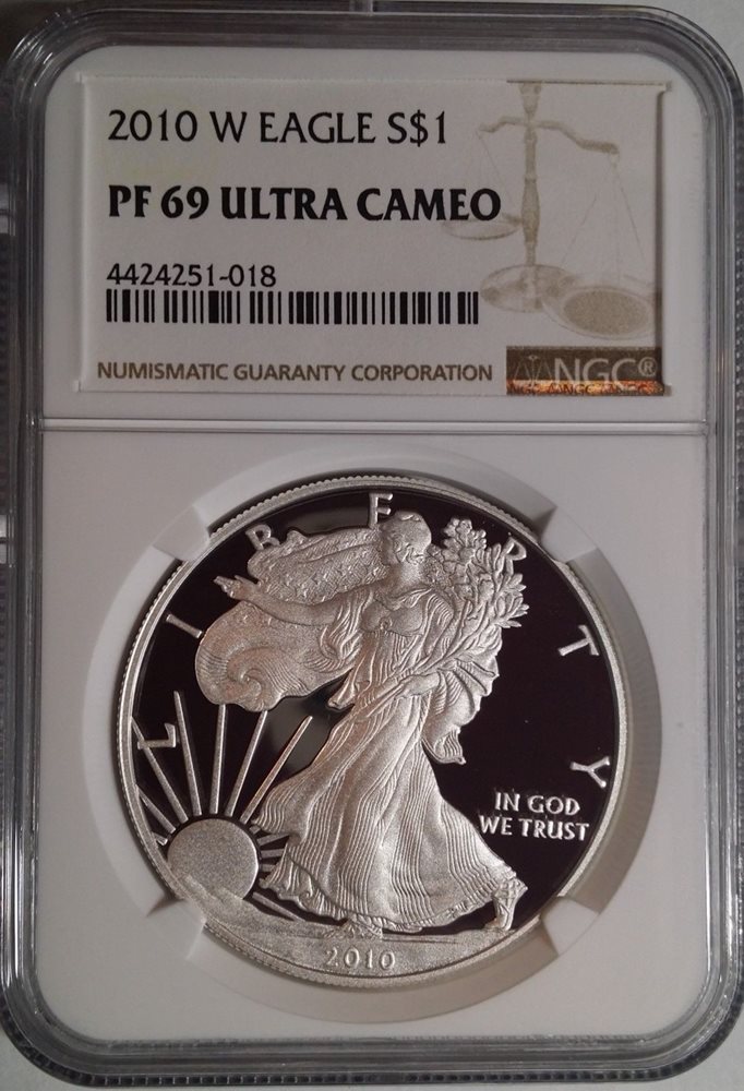 2010 Wイーグル SS1 PF70ウルトラカメオ 2010-W $1 Silver Eagle NGC PF69 ULTRA CAMEO BEAUTIFUL
