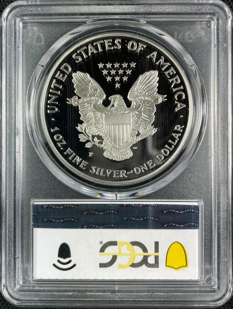 1997-P PROOF AMERICAN SILVER EAGLE PCGS PR68 DCAM BLUE LABEL