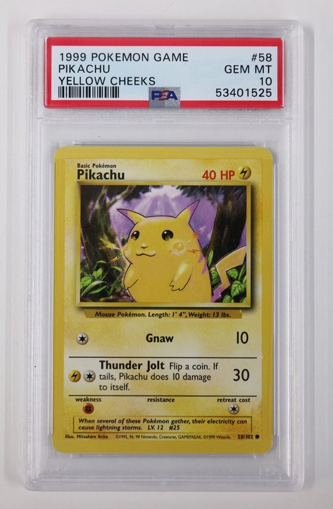 1999 ピカチュウ　イエローチーク　シャドーレス PSA10 1503. 【激レア PSA10】ピカチュウ レッドチーク版 シャドーレス