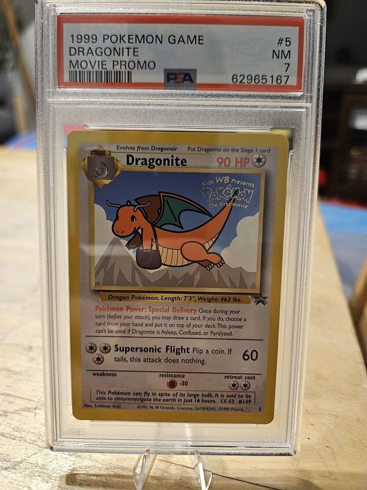 dragonite pokemon first movie card SEALED WB Dragonite Movie Black Star Promo Set #5 main image 0
