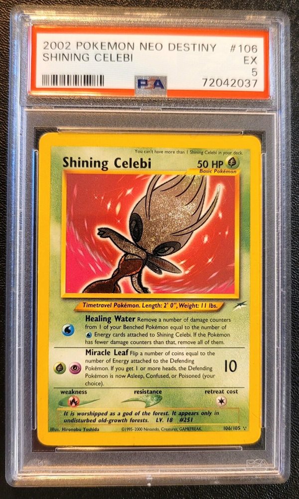 walmart pokemon card book Pokemon Card Celebi No 251 Old Back Holo Nintendo 2000 NM-EX Japanese main image 1