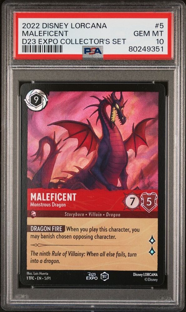 lorcana maleficent psa8 ロルカナ マレフィセント D23 Disney Lorcana TCG Japanese Edition Official Playmat