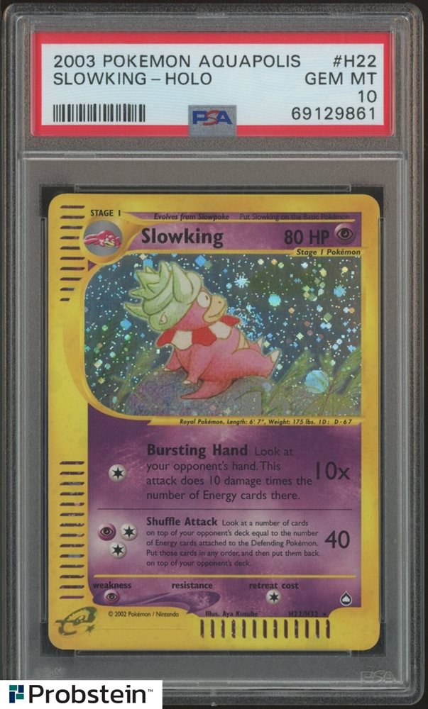 Auction Prices Realized Tcg Cards 2003 POKEMON AQUAPOLIS Slowking-Holo