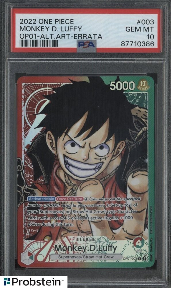 Auction Prices Realized Tcg Cards 2022 ONE PIECE OP01