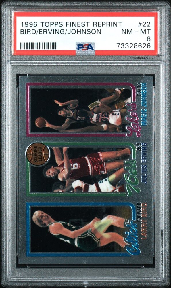 1996 Topps Finest 22 Johnson/Bird/Erving